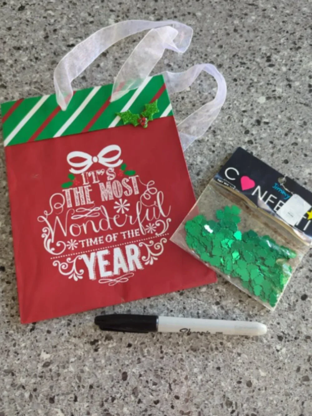 Christmas Gift Boxes & Bag + Tree Confetti